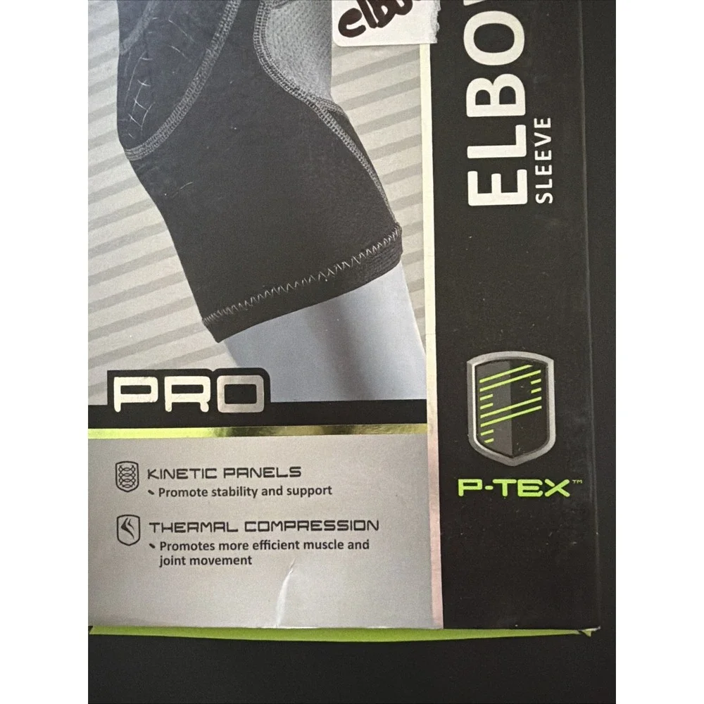 P-TEX Pro Elbow Sleeve Medium Black Thermal Compression Kinetic Panels P-TEXE200